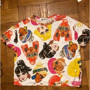 Zara loose fitting top cropped size Medium 🥰❤️👩‍🦱